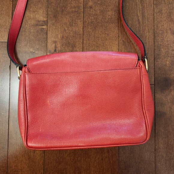 Celine red leather shoulder bag vintage - Picture 7 of 16